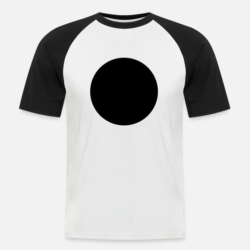 circle dot 4 your design - Männer Baseball-T-Shirt - Weiß/Schwarz