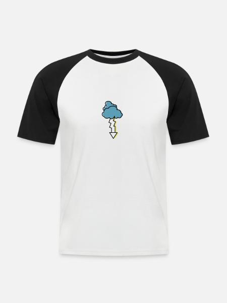 thunderstorm - Men's Baseball T-Shirt - white/black