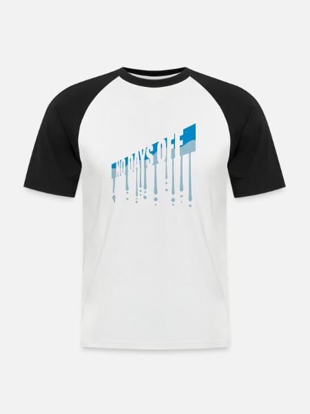 no days off quote - Men's Baseball T-Shirt - white/black