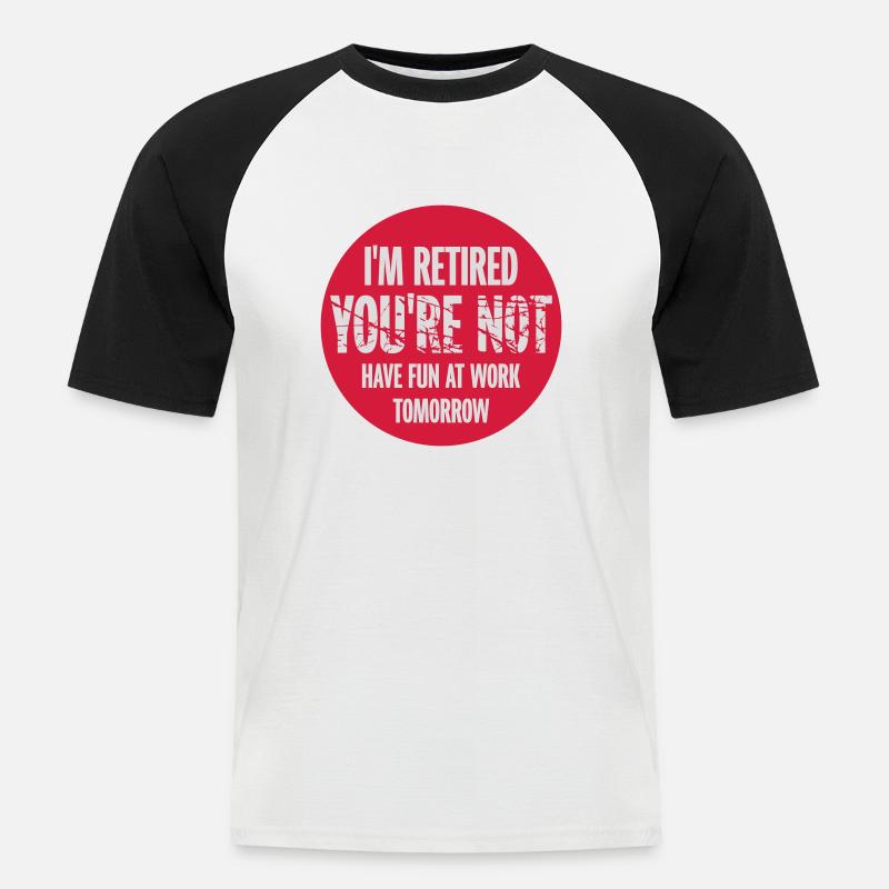 have fun at work - Männer Baseball-T-Shirt - Weiß/Schwarz