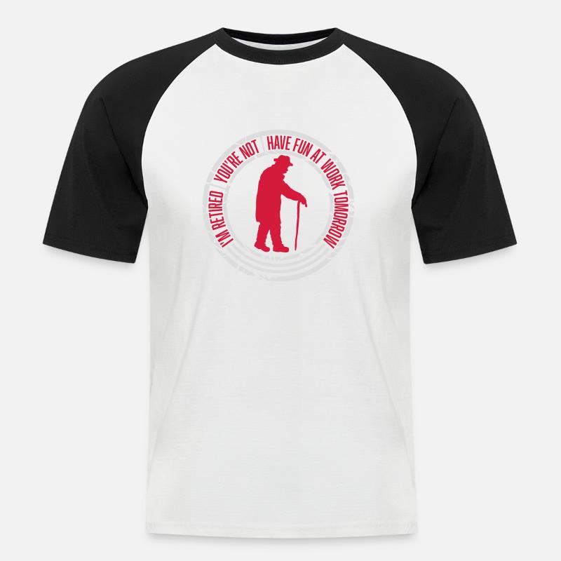 have fun at work - Männer Baseball-T-Shirt - Weiß/Schwarz