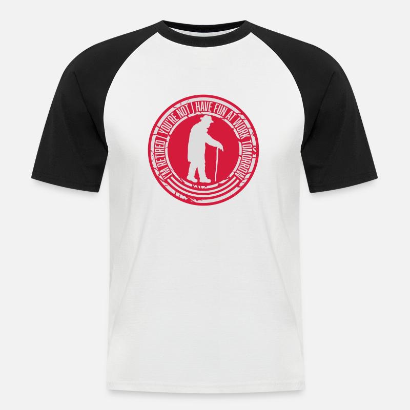have fun at work - Männer Baseball-T-Shirt - Weiß/Schwarz