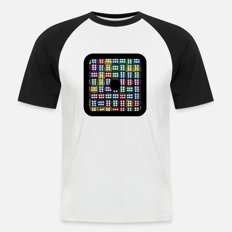 Cubesss 2 - Männer Baseball-T-Shirt - Weiß/Schwarz