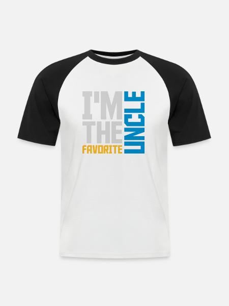 at The Favorite Uncle - Men's Baseball T-Shirt - white/black
