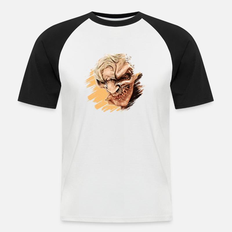 Krampus Percht Devil 2322 - Men's Baseball T-Shirt - white/black