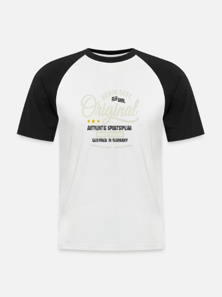 Original Sportswear - Männer Baseball-T-Shirt - Weiß/Schwarz
