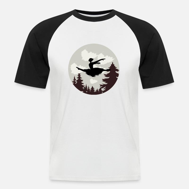 Dancing Dance Music - Männer Baseball-T-Shirt - Weiß/Schwarz