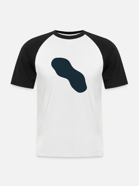 Blob Abstrakt - Männer Baseball-T-Shirt - Weiß/Schwarz