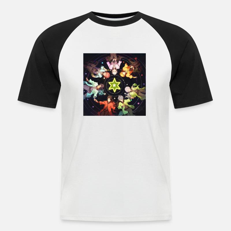 Sternentöter - Männer Baseball-T-Shirt - Weiß/Schwarz