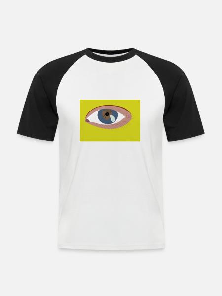 Eye - Men's Baseball T-Shirt - white/black