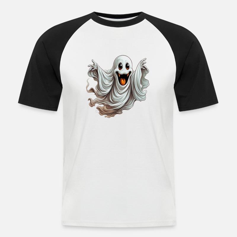 Geister, Übernatürliche Wesen oder Einbildung? - Männer Baseball-T-Shirt - Weiß/Schwarz