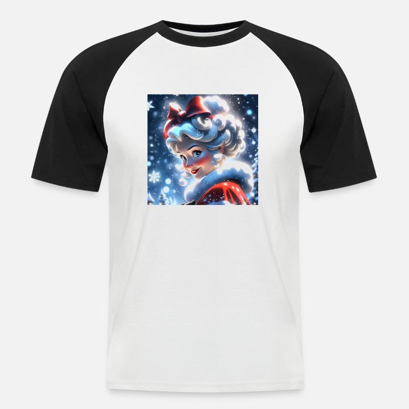 Frohe Weihnachten #4 - Männer Baseball-T-Shirt - Weiß/Schwarz