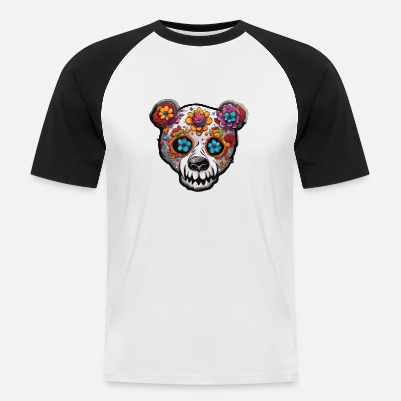 Teddybär / Kuscheltier / Stofftier / Geschenkidee - Männer Baseball-T-Shirt - Weiß/Schwarz