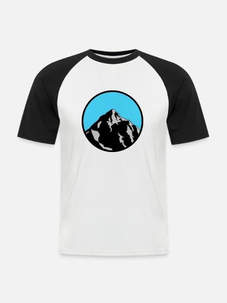 mountain - Men's Baseball T-Shirt - white/black