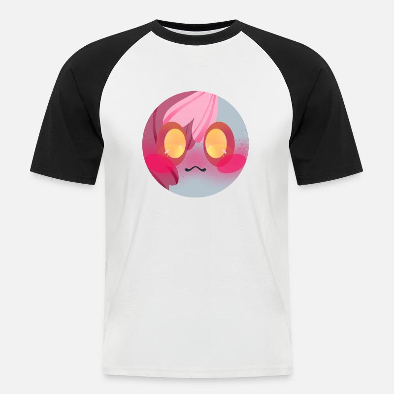 Bubble - Männer Baseball-T-Shirt - Weiß/Schwarz