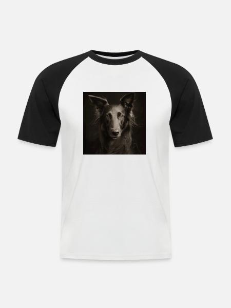 Black Animals - Cool dog - Men's Baseball T-Shirt - white/black