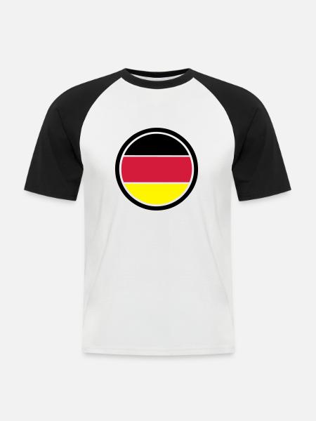 Germany Emblem - Men's Baseball T-Shirt - white/black