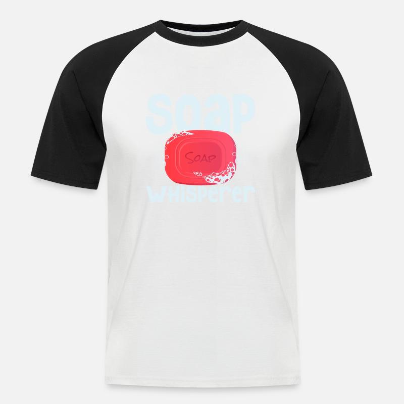 Soap Whisperer Soapmaker Soapmaking - Männer Baseball-T-Shirt - Weiß/Schwarz