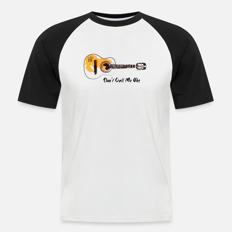 Don't Call Me Uke - Männer Baseball-T-Shirt - Weiß/Schwarz