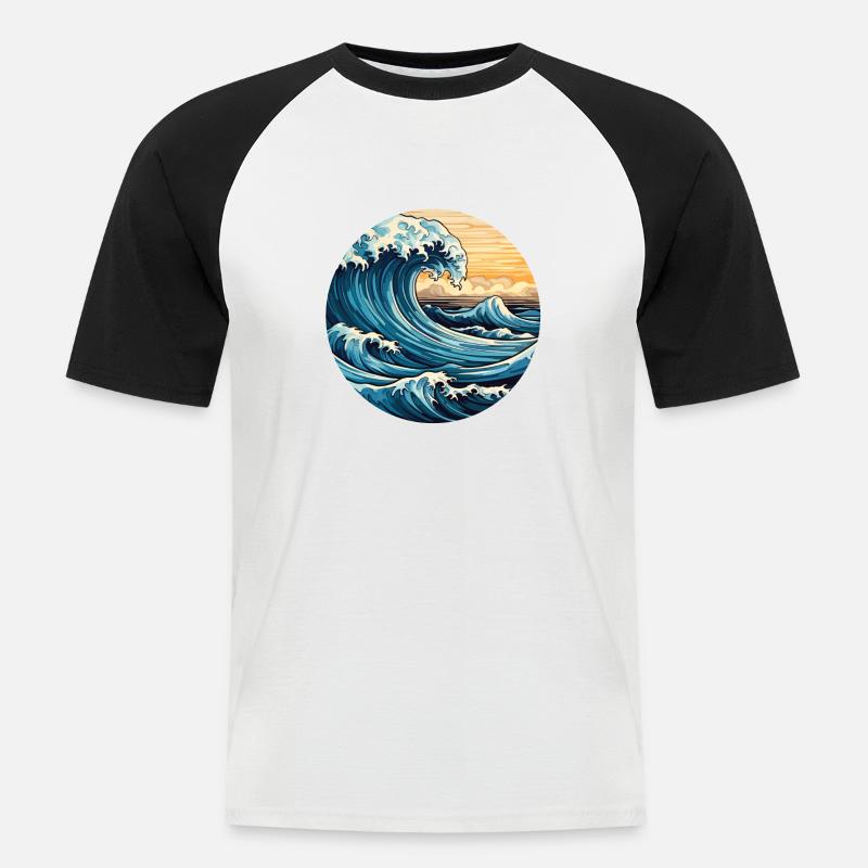 Surf - Men's Baseball T-Shirt - white/black