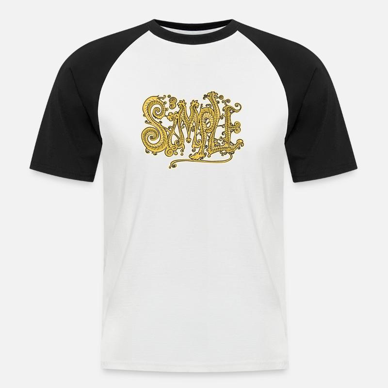 Graff Einfach - Männer Baseball-T-Shirt - Weiß/Schwarz