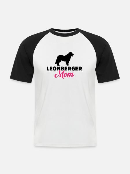 Leonberger - Männer Baseball-T-Shirt - Weiß/Schwarz
