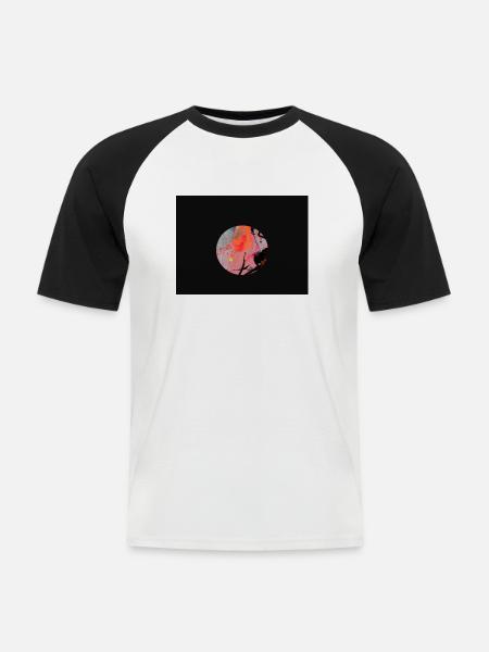 IphigenieArt#2 - Männer Baseball-T-Shirt - Weiß/Schwarz