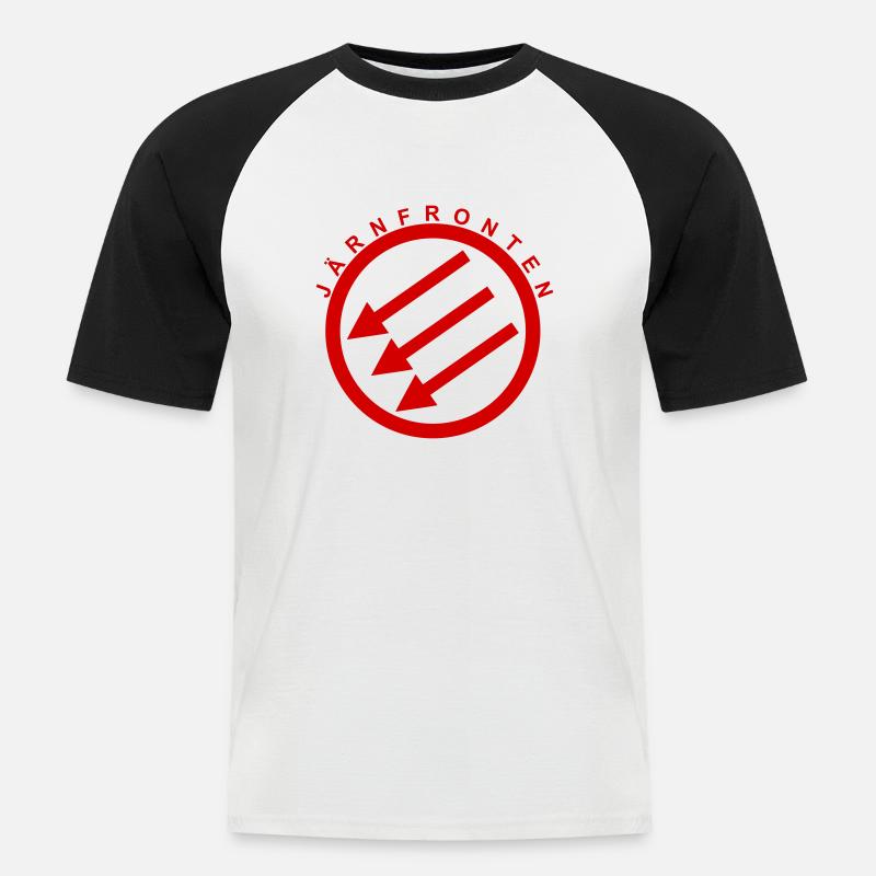 Järnfronten / Eiserne Front / Iron Front - Men's Baseball T-Shirt - white/black