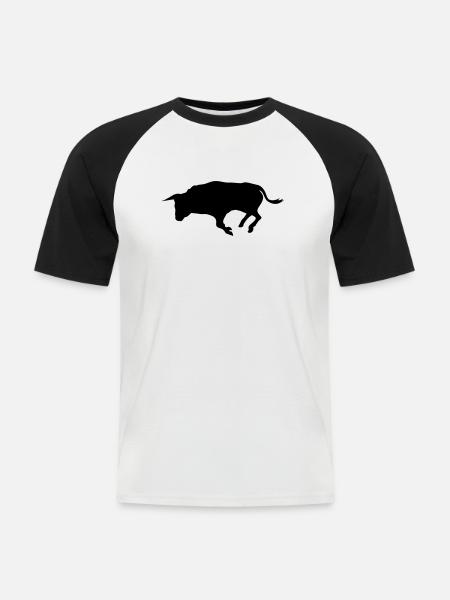 stier - Men's Baseball T-Shirt - white/black