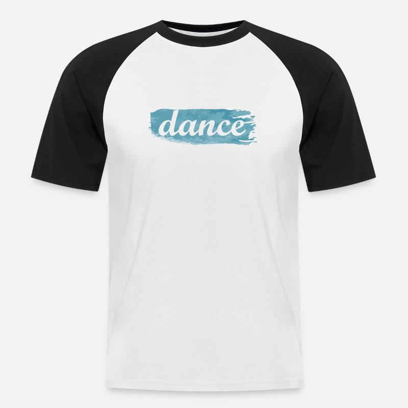 Dancing Dance Music - Männer Baseball-T-Shirt - Weiß/Schwarz