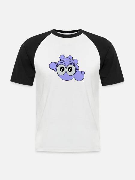 Bubbles - Men's Baseball T-Shirt - white/black