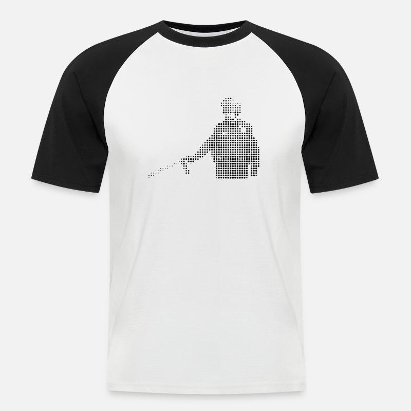 Bekannte Personen: Sergeant Pepperspray - Männer Baseball-T-Shirt - Weiß/Schwarz
