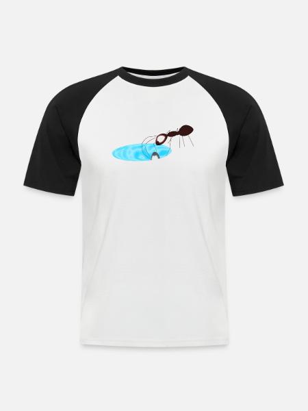 Ant - Men's Baseball T-Shirt - white/black