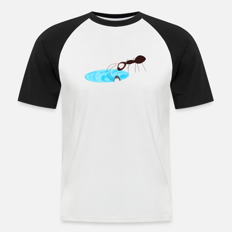 Ant - Men's Baseball T-Shirt - white/black