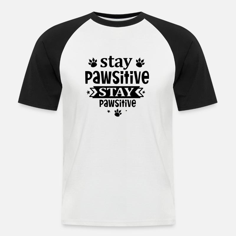 Bleiben Sie pfänkisch - Männer Baseball-T-Shirt - Weiß/Schwarz