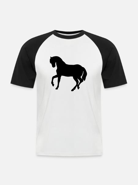 Cute Pony - Men's Baseball T-Shirt - white/black
