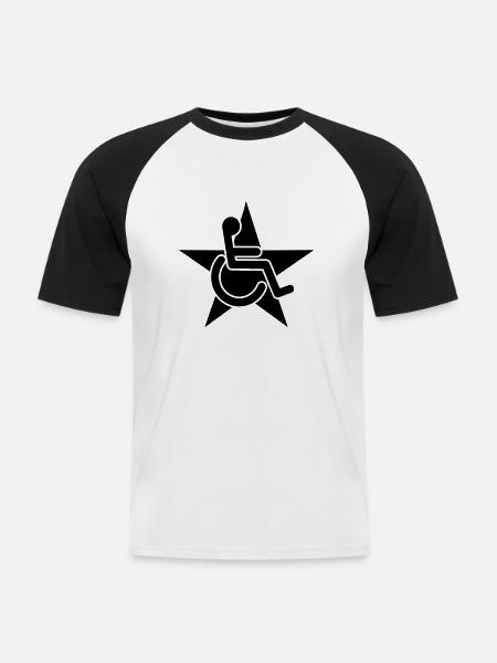 Rolli - Männer Baseball-T-Shirt - Weiß/Schwarz