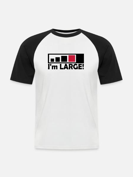 large_geocacher - Männer Baseball-T-Shirt - Weiß/Schwarz