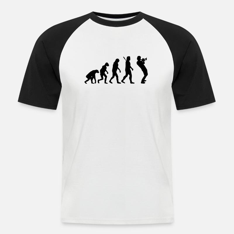 Trompeter - Männer Baseball-T-Shirt - Weiß/Schwarz