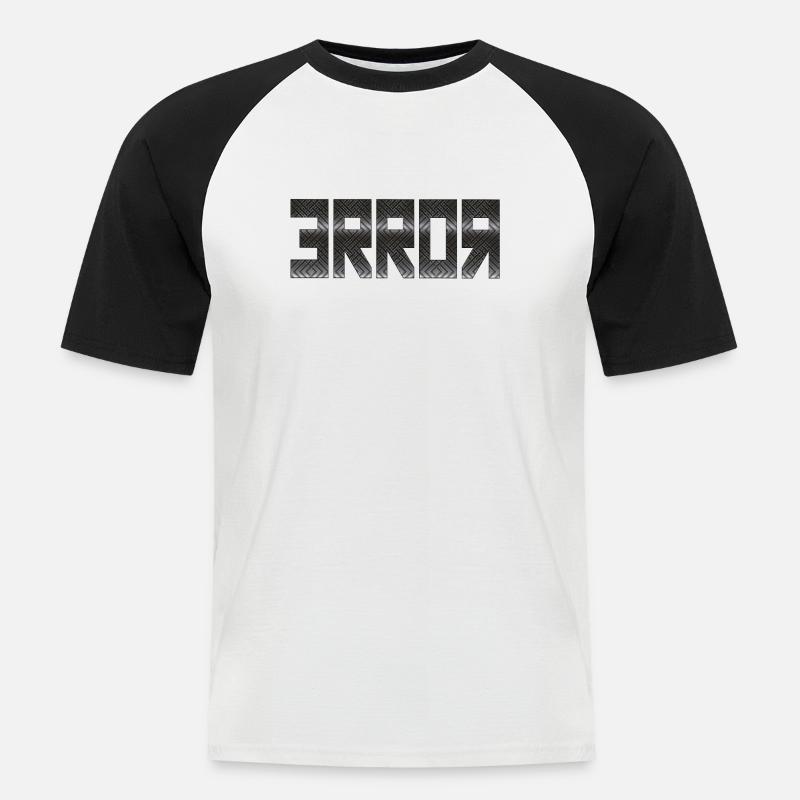 Error-Code - Men's Baseball T-Shirt - white/black