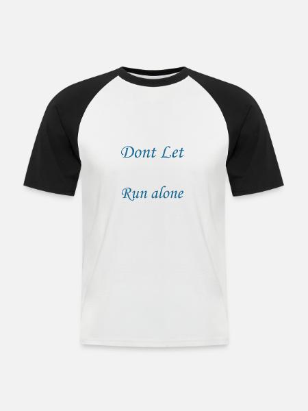 Fußball Soccer - Männer Baseball-T-Shirt - Weiß/Schwarz