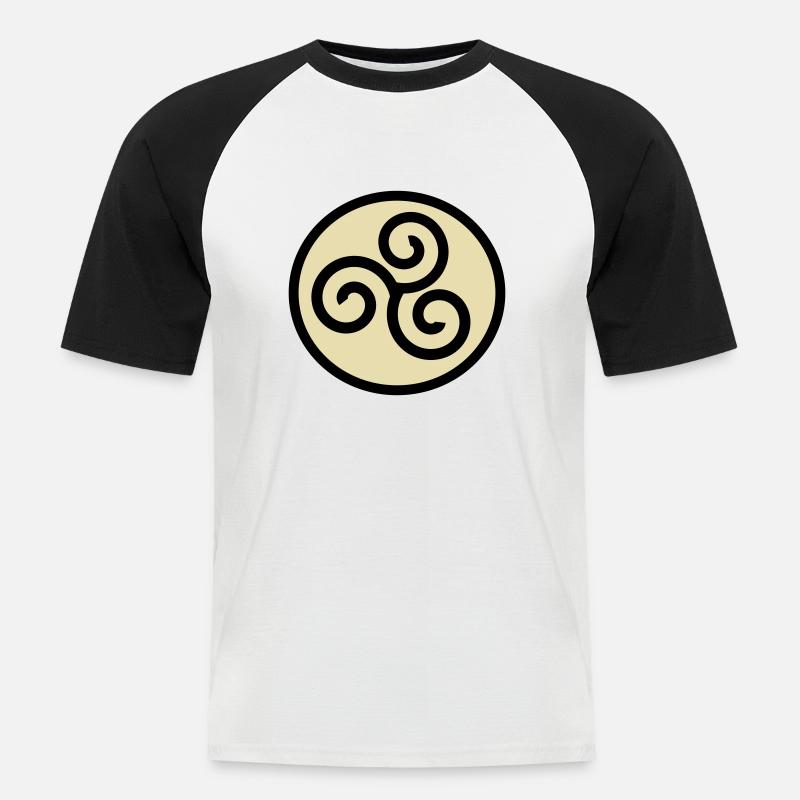 Wikinger Symbol - Männer Baseball-T-Shirt - Weiß/Schwarz