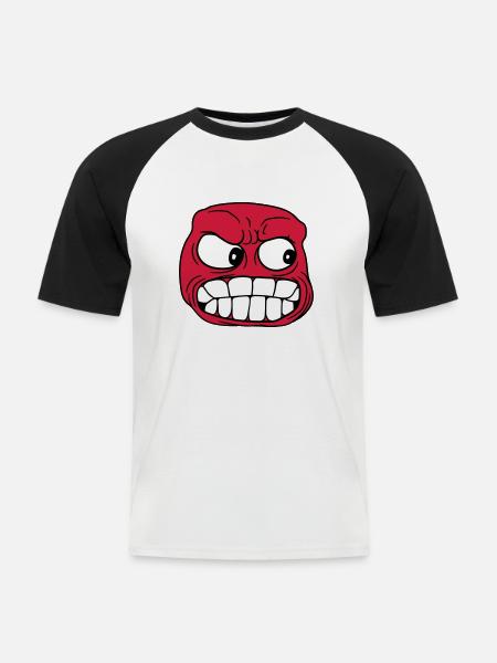 evil evil mastery lost together - Men's Baseball T-Shirt - white/black