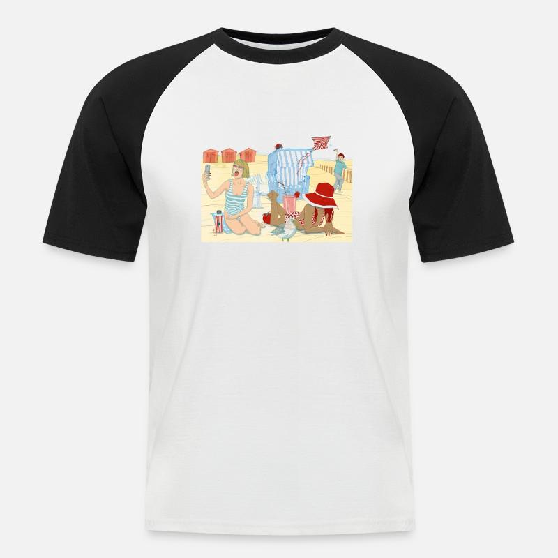 Holiday - Männer Baseball-T-Shirt - Weiß/Schwarz