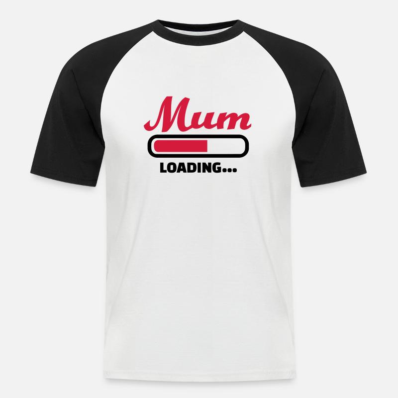 Mama - Männer Baseball-T-Shirt - Weiß/Schwarz