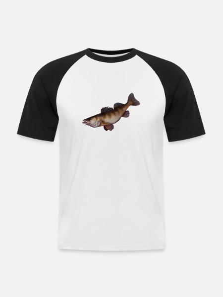 zander - Men's Baseball T-Shirt - white/black