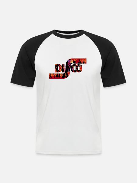 Disco - Men's Baseball T-Shirt - white/black