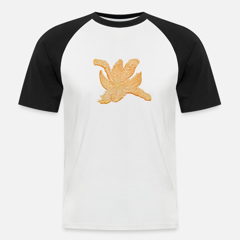 Buccia d'arancia - Maglia da baseball a manica corta da uomo - bianco/nero