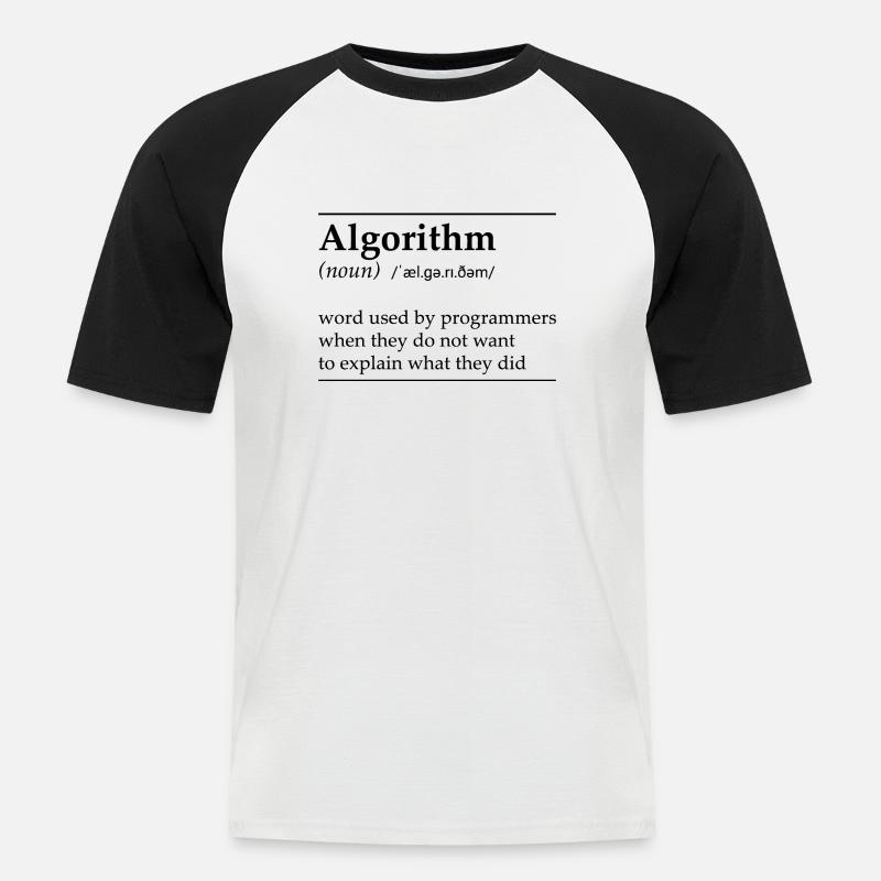 Perfektes Geschenk für Programmierer - Männer Baseball-T-Shirt - Weiß/Schwarz