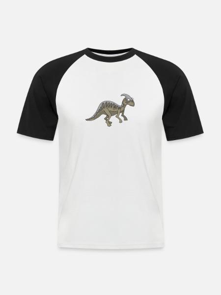 Dino 6 - Men's Baseball T-Shirt - white/black